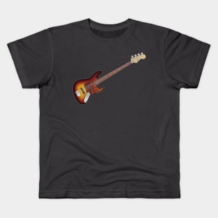 Vintage Faded Tobacco Sunburst Electric J-Bass Kids T-Shirt